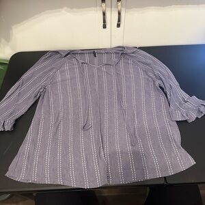 3/4 sleeve length purple top